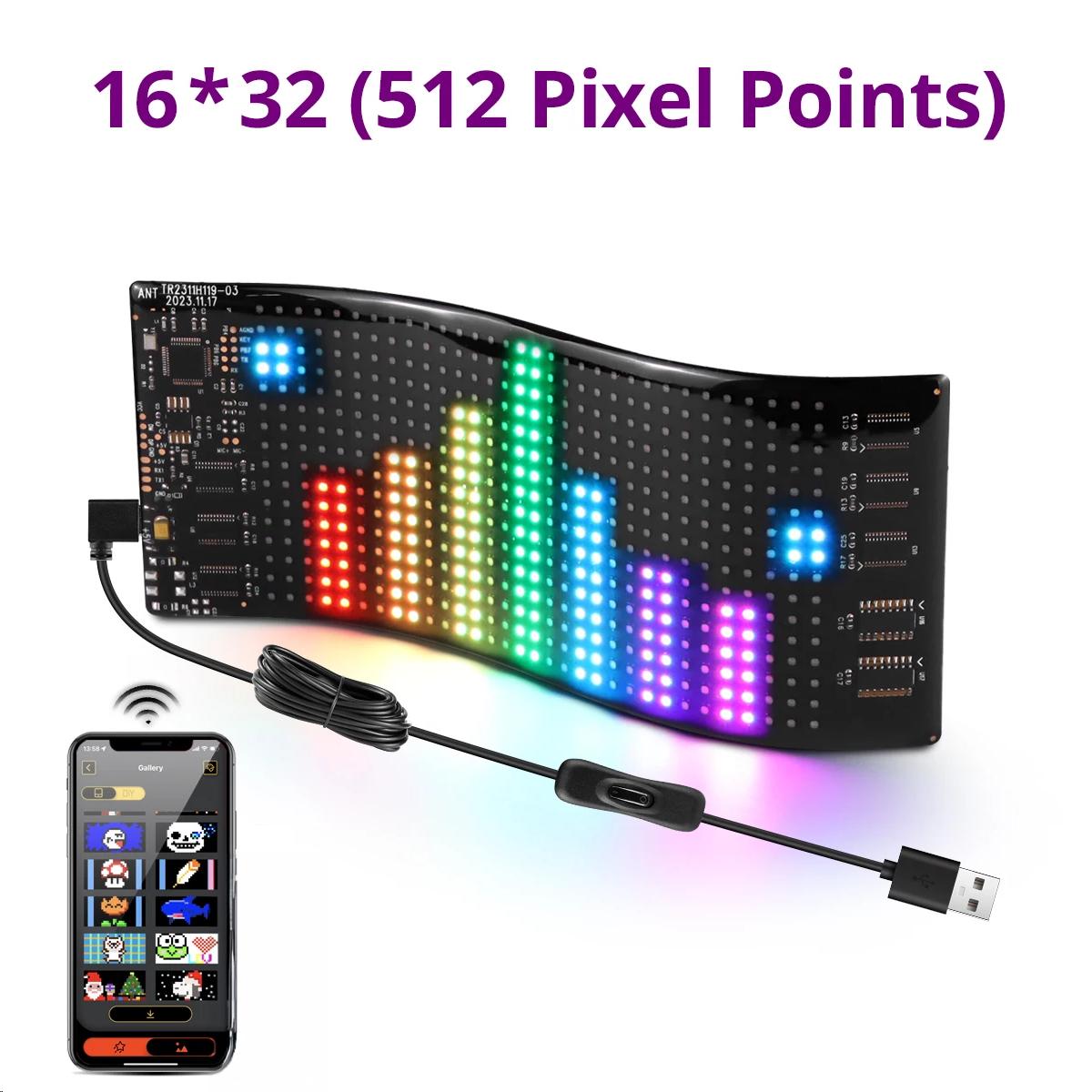 

Светодиодная матрица RGB, пиксельная панель, USB5V, Bluetooth, приложение, адресуемый рисунок, граффити, прокрутка текста, анимация, дисплей, экран автомагазина