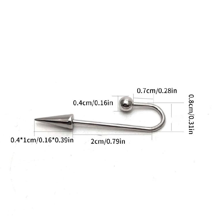 3 Pieces Stainless Steel Ear Bone Clips Punk Style Jewelry Set U Shaped Design Sophisticated Earrings For Teens Girls Christmas Gifts