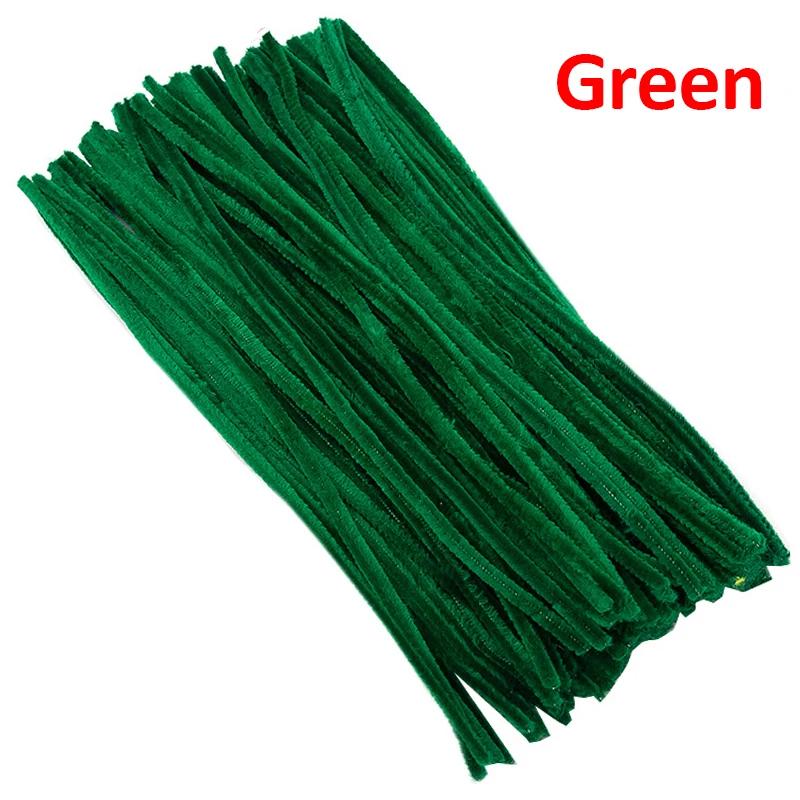 100/10pcs Chenille Stems Pipe Cleaners Twist Sticks Kids Plush Educational Toy Colorful Pipe Cleaner Handmade DIY Craft Supplies