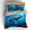 Underwater Marine Theme Decor Set Multiple Sizes Kid'S And Adults' Bedroom Exquisite 3Pc Bedding Set, Gift