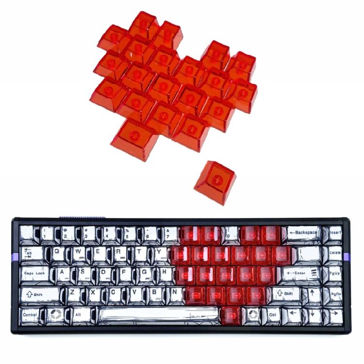 PC Herz Keycaps 21 Tasten OEM Höhe Rutschfest Mechanisches Upgrade