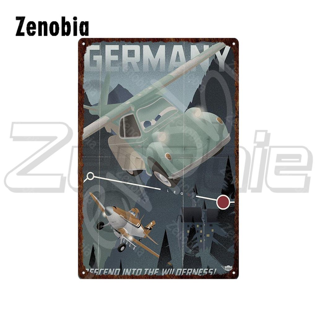 Vintage Travel Tin Sign  Surf Dive Ski  The New Yorker Metal Poster Plate  Decorative Iron Wall Art for Home Decor