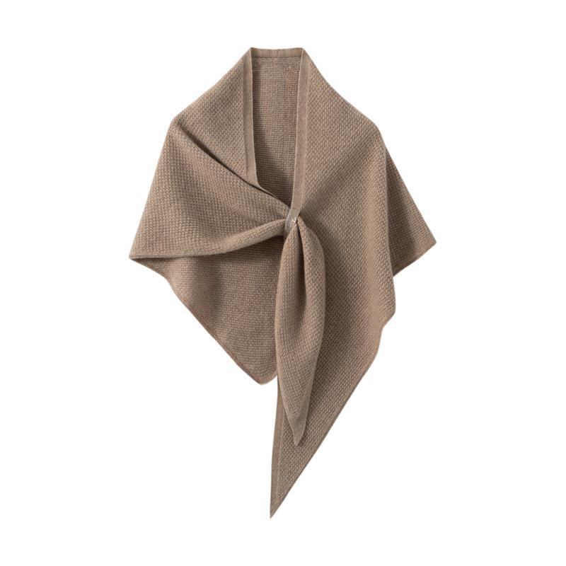 Women's 100% Pure Cashmere Rhinestone Knit Shawl - Versatile Fashion for Autumn/Winter