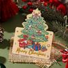 Weihnachten Weihnachtsbaum Bronzierte Grußkarte Florist Backgeschenke Kleine Karte Nachrichtenkarten