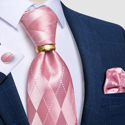 Dot Silk Wedding Tie for Men Hanky Cufflink Ring Gift Men Necktie Set Fashion Business