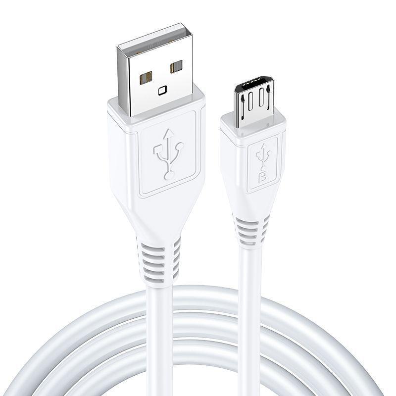 Светящийся плетеный нейлоновый кабель для быстрой зарядки Android Micro USB с индикатором 25cm белый