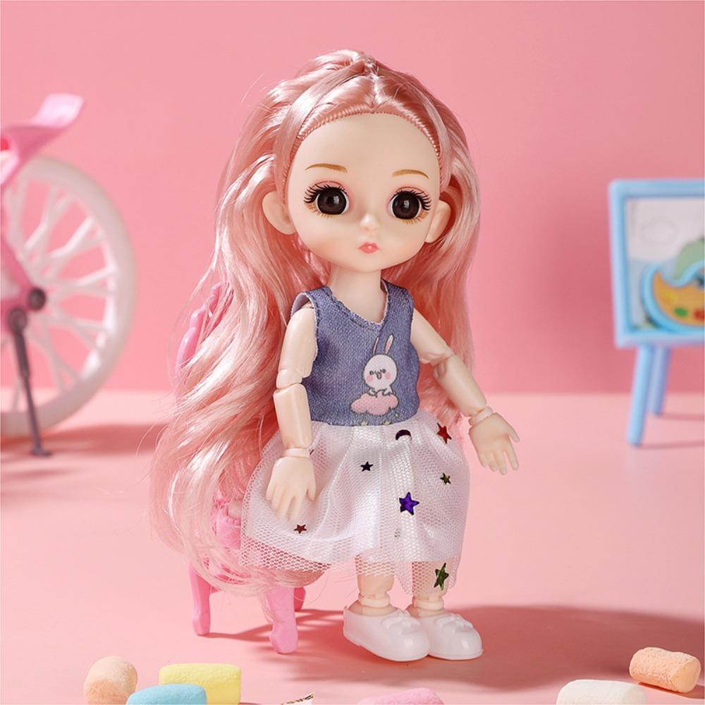 Cute Sweet Face BJD Doll 13 Joints Movable Doll Cute 1/12 Princess Doll Girl Gift