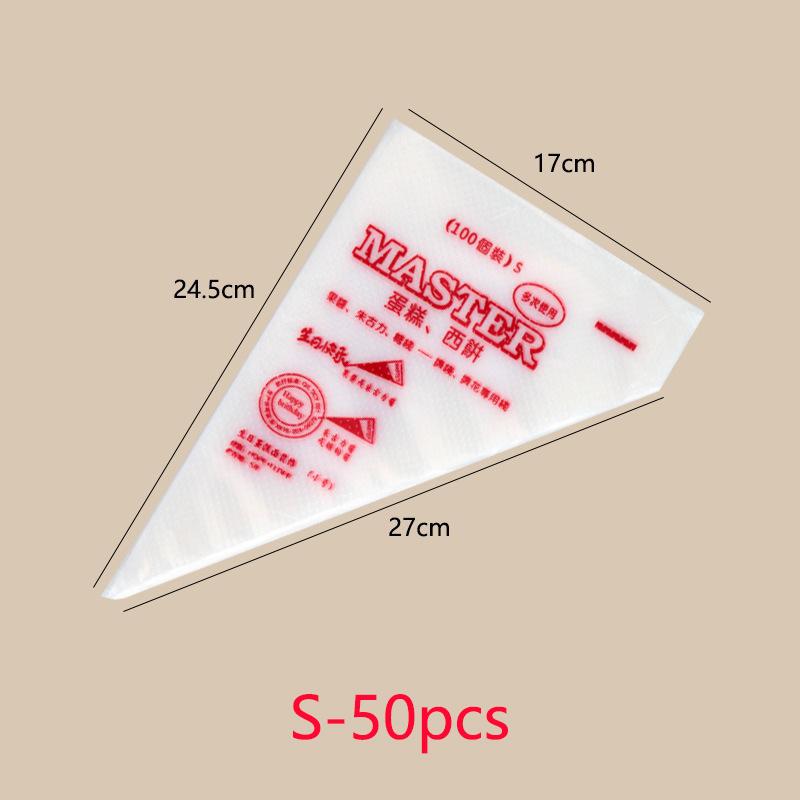 SML20 50 100PCS Disposable Pastry Bags Confectionery Equipment Pastry And Bakery Accessories Reposteria Cake Tools For Cake