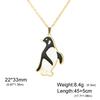 Penguin Pendant Necklaces for Women Stainless Steel Animal Charm Chain Fashion Jewelry Kids Boys Girls Birthday Party Gifts