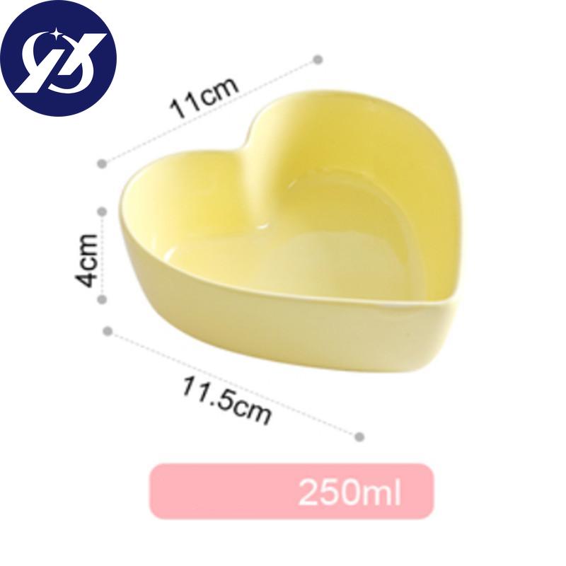 Heart-shaped Bowl Ceramic Steamed Egg Plate Dessert Salad Bowl Oven Baking Dinnerware
