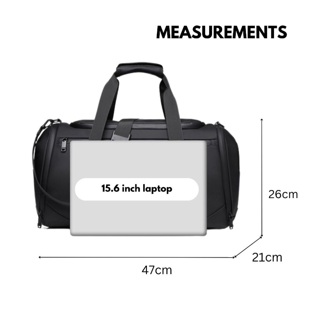 Multiple Compartments Sports Gym Bag Large Capacity Crossbody Handbag Travel Duffle Bag  Casual