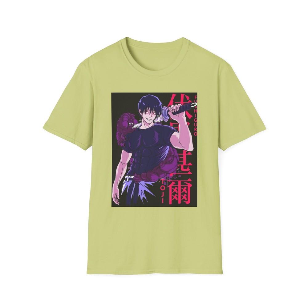 Unisex Jl Anime TShirt Softstyle Front And Back Jjk Toji Fushiguro And His Pet M