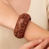 Retro Carving Wooden Bangle Wide Ethnic Style Bangle Gift Chinese Style Bracelet  Wrist Bracelets