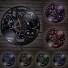 Happy Halloween Nacht Wanddekoration Vinyl Schallplatte Wanduhr Totenkopf Skelett & Geist Vintage Uhr Horror Dekoration Wanduhr