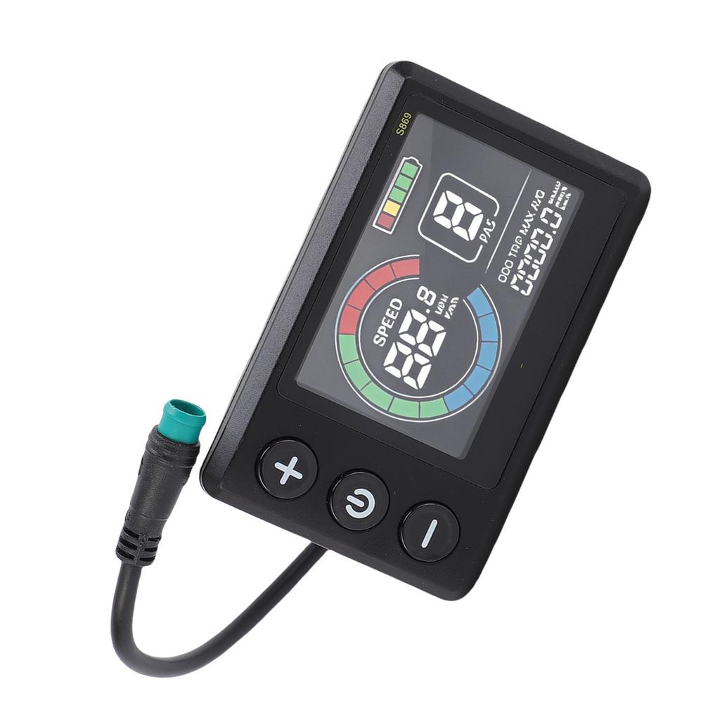 Electric Bike LCD Display Meter with 5 Core Waterproofing Wire for Electric Scooter 22.2mm 0.9in Handlebars