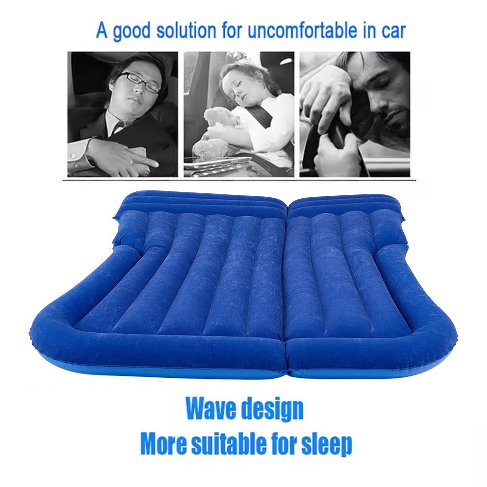 Car Rear‑seat Inflatable Sleeping Mattress Flocked PVC Material for Outdoor Car Travel