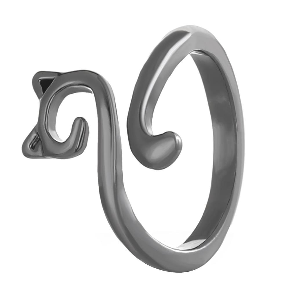 European & American Style Geometric Cat Ring - Adjustable, Open Design Fashion Ornament