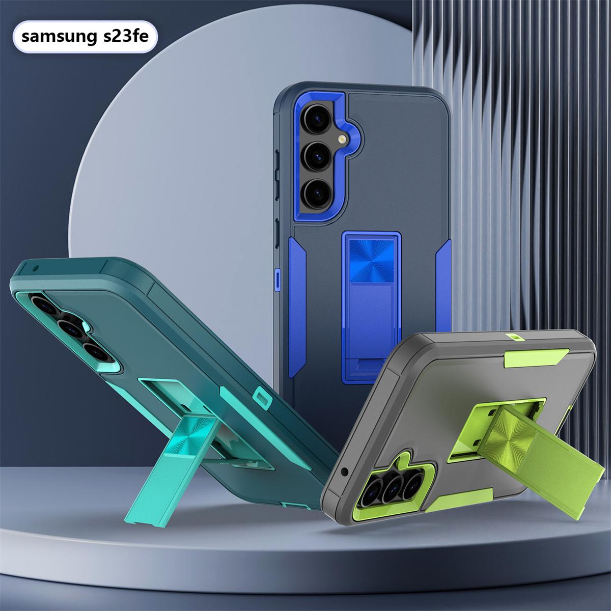 

For Samsung Galaxy S21 S22 S23 A12 A14 A22 A23 A24 A33 A34 A53...Heavy Duty Protection Stand TPU+PC 2in1 Anti-knock Shockproof Phone Case