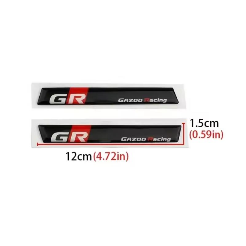 2Pcs Car Rearview Mirror/Door Anti-collision Protector Bar Emblem Badge Sticker for Corolla RAV4 Highlander Camry C-HR Avensis Prado