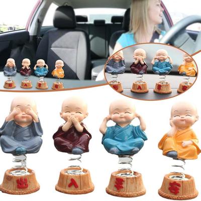Kleine Mönchsfiguren Kawaii Buddha Mini-Statue Religion Harz Schreibtisch Miniaturen Bonsai Dekoration Kindergeschenke Autozubehör