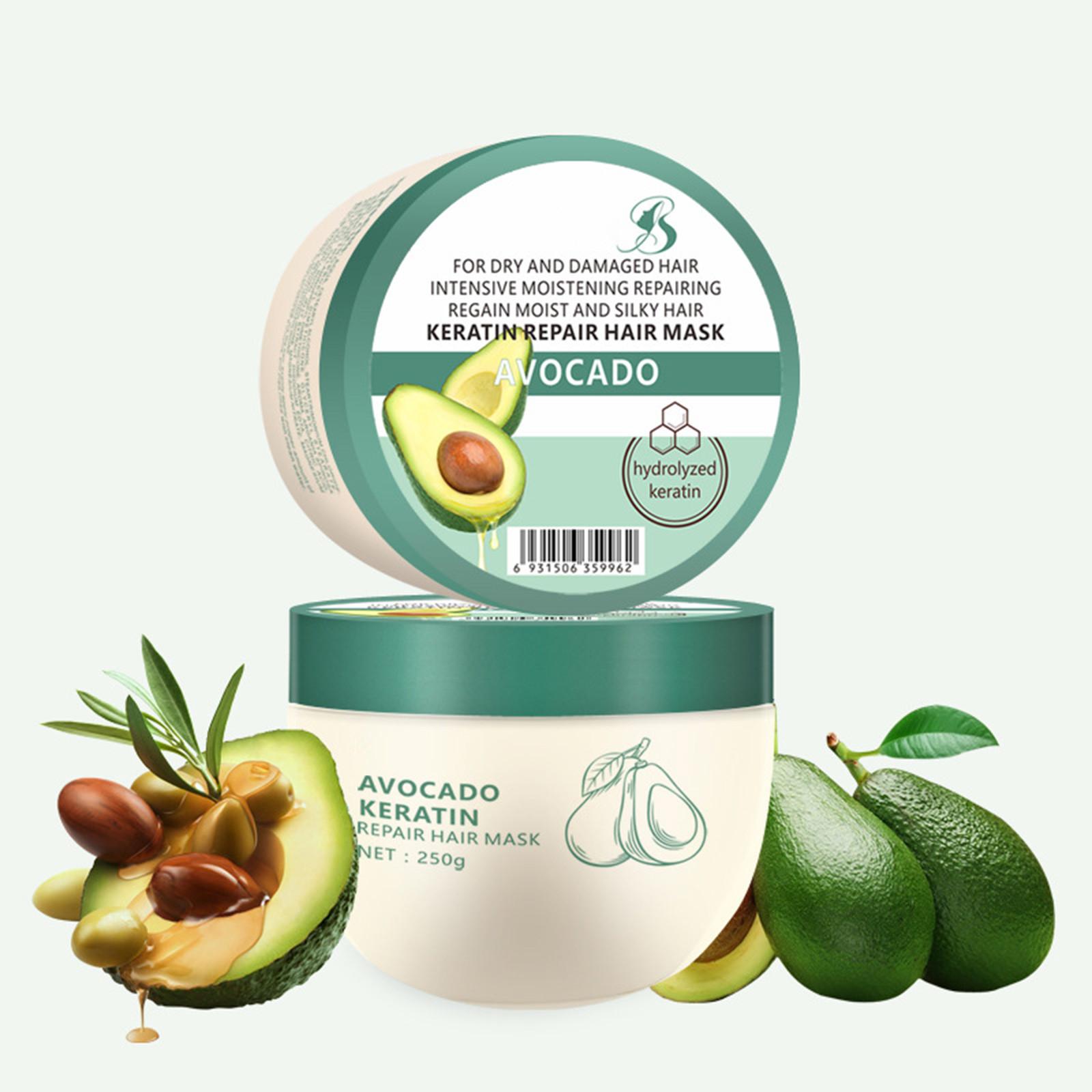 

250 г Кератиновая маска для мягких и гладких волос Кондиционер для волос One Size зелёный