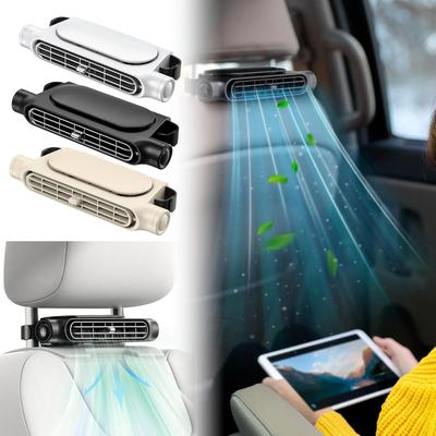 Ventilátor do auta Ventilátor na autosedačku se 3 rychlostmi, Ventilátor napájený přes USB do auta, Autoventilátory, které foukají studený vzduch, Ventilátory do auta na zadní sedadlo pro děti Ventilátor výfuku do auta