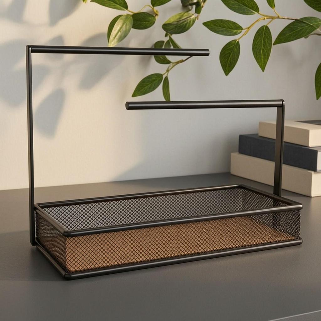 Jewelry Organizer with Tray 2-Tier Display Hanger Spacious for Bedroom