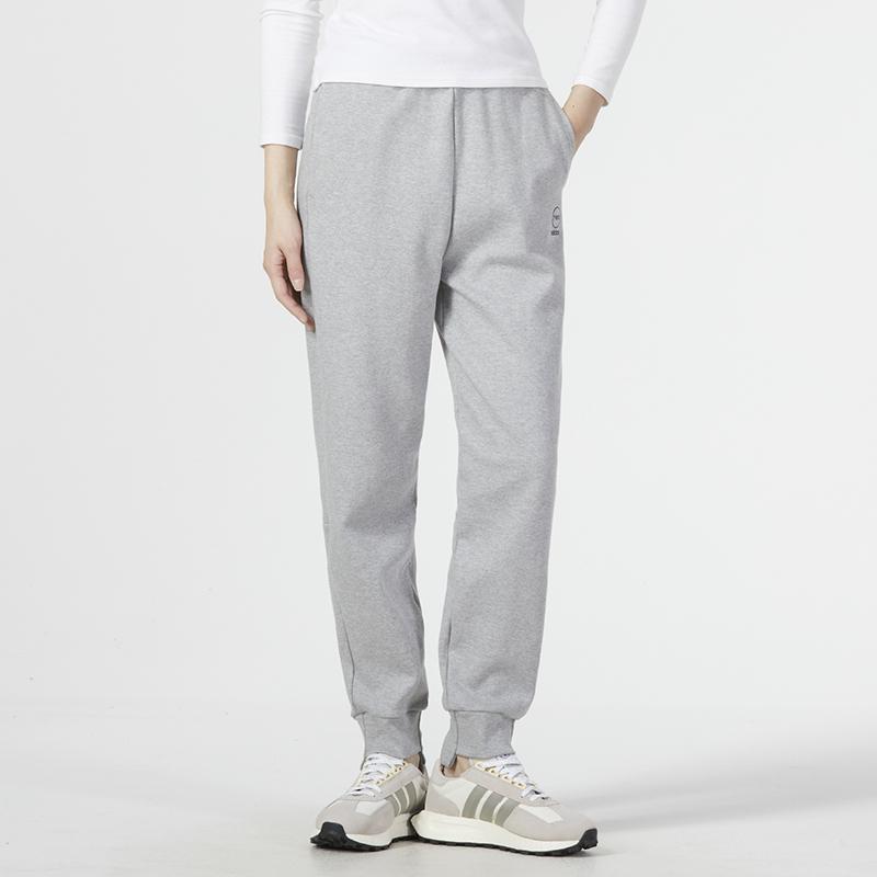 Adidas Neo Solid Color Brand Logo Printed Elastic Sports Pants Women Pants Gray IL4735