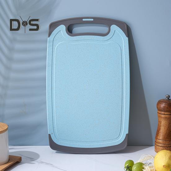 Double-sided Cutting Board Vegetable Meat Chopping Board with Grooves Easy Grip Handle Non-Slip Kitchen Essential for Foodies And Chefs