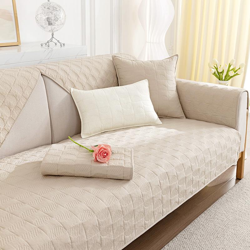 Sofa Cushion for All Seasons, Non-slip Pure Cotton Fabric, Simple Cotton Seat Cushion, Summer Sofa Cover Cover Cloth