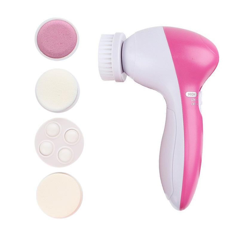 Elektrische 5-in-1 Gesichtsbürste Gesichtsreiniger Massagegerät Schönheitsinstrument Gesichtswaschgerät Porenreiniger