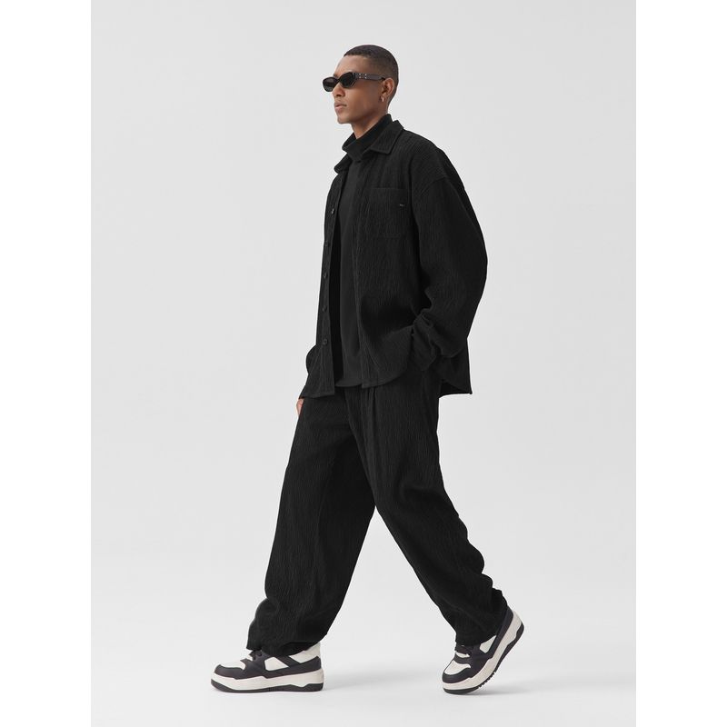 Bodydream Tree Texture Men's Long-Sleeved Shirt Autum Loose Lapel Jacket/Casual Pants Suit