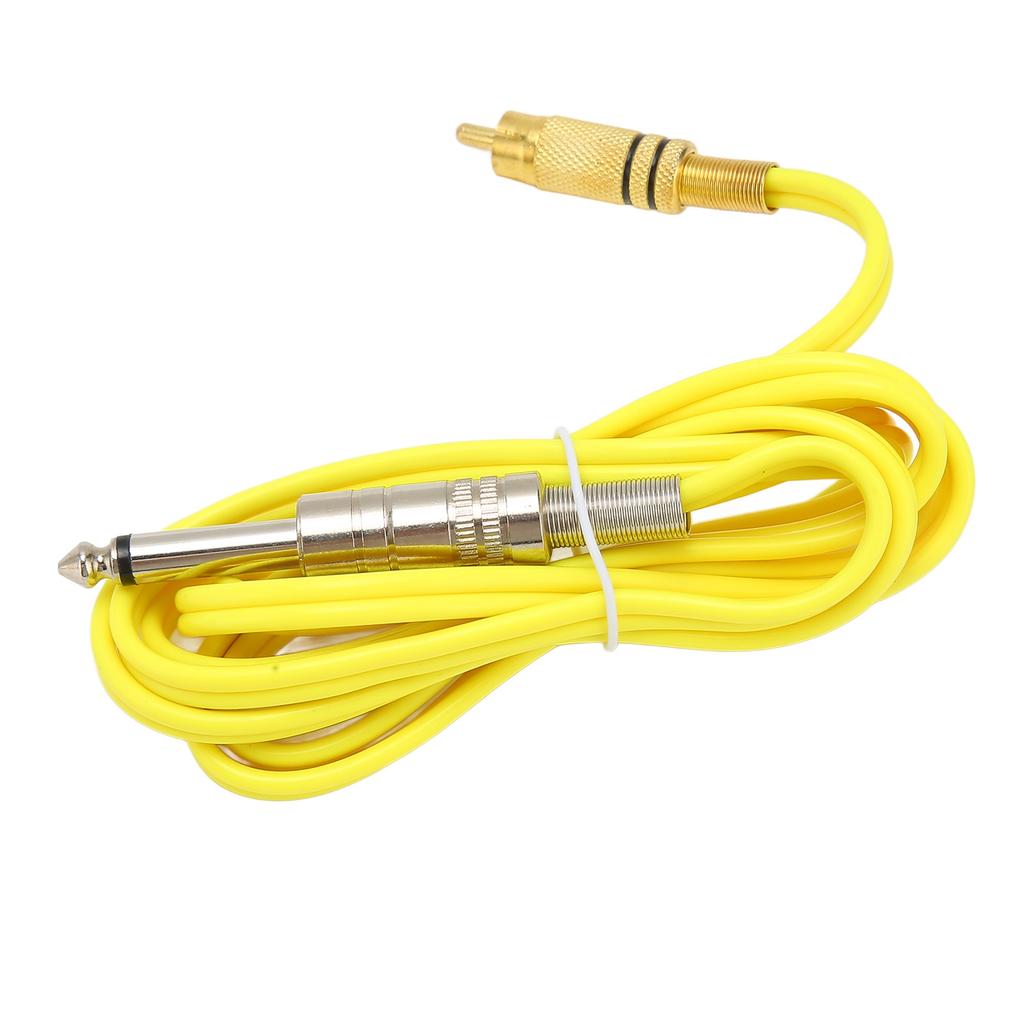 RCA Tattoo Clip Cable Professional Soft Flexible Silicone Tattoo Machine Hook Line for Tattoo Accessories Yellow