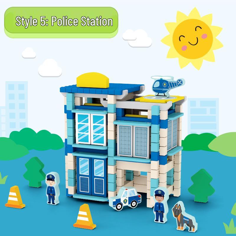 Luban Wooden Mortise and Tenon Building Blocks for Children's Early Learning and Development