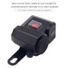 Motorrad Handy Ladegerät, Motorrad Steckdose Dual USB Schnellladebuchse mit Netzschalter, Abdeckung & LED Digital Voltmeter Taster für DC 12V Auto
