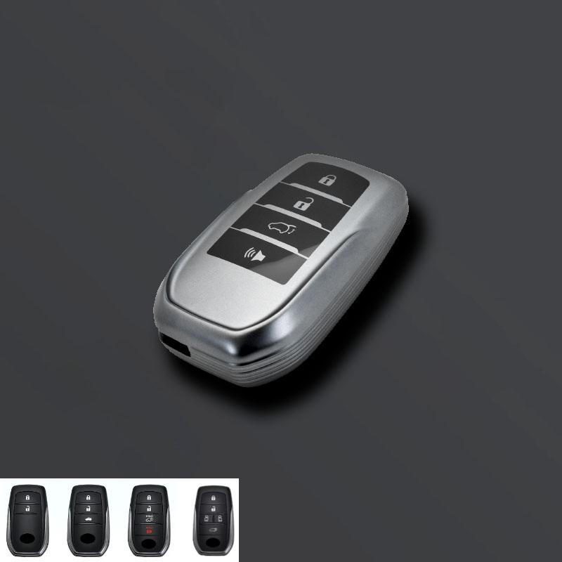 Grey Tpu Car Remote Key Case Cover for Toyota RAV4 Crown Hilux Fortuner Camry Land Cruiser Prado Protect Shell Fob Accessories