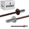 Aluminum Open Rivets 3.2x6mm RAL 8017