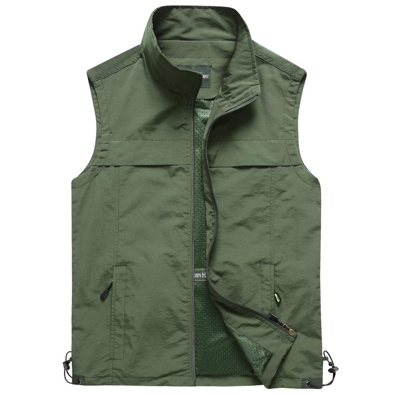 Men's Plus Size 2026 Summer Outdoor Thin Mesh Vest with Multi-Pockets