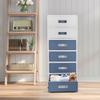 Bymaocar 33'' High 6-drawer Organizer/household Storage Cabinet Drawer Type Underwear Box Strong & Durable with Handles & Wheels