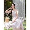 Women's Tea Break Style A-Line Sling Dress