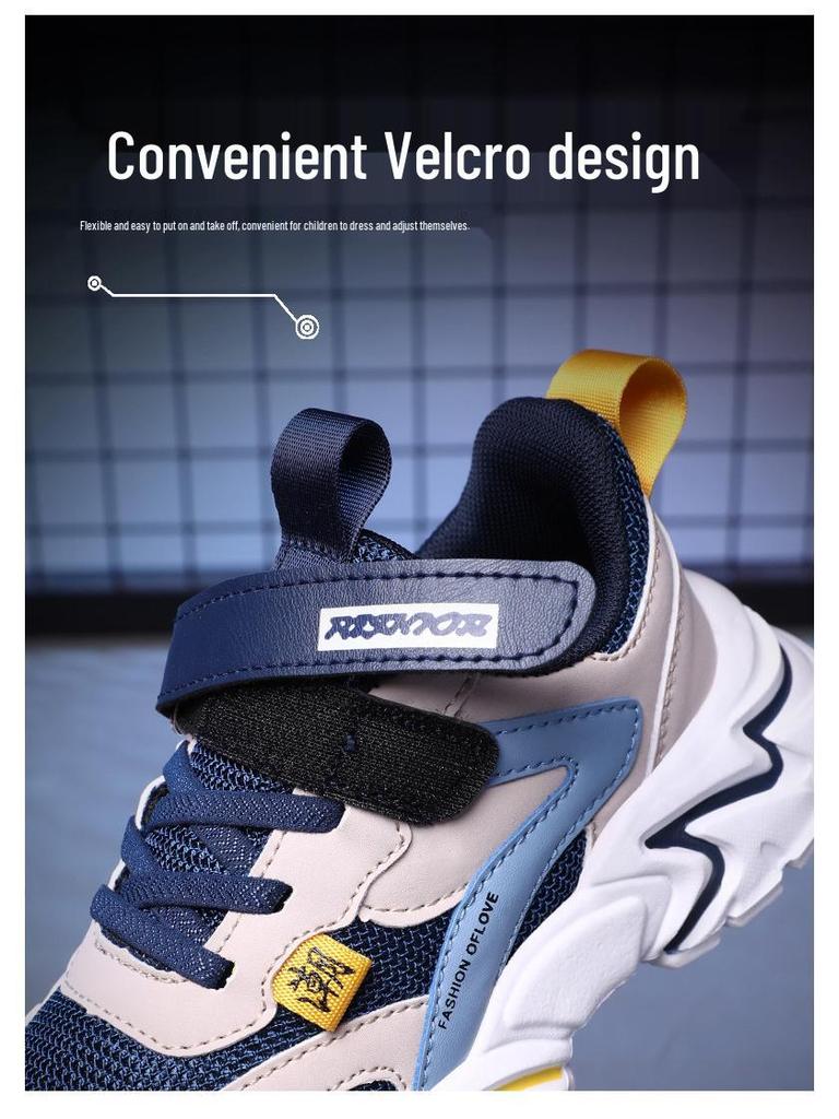 Boys' 2025 Autumn Mesh Breathable Non-slip Sports Shoes with Soft Soles for Big and Middle Kids