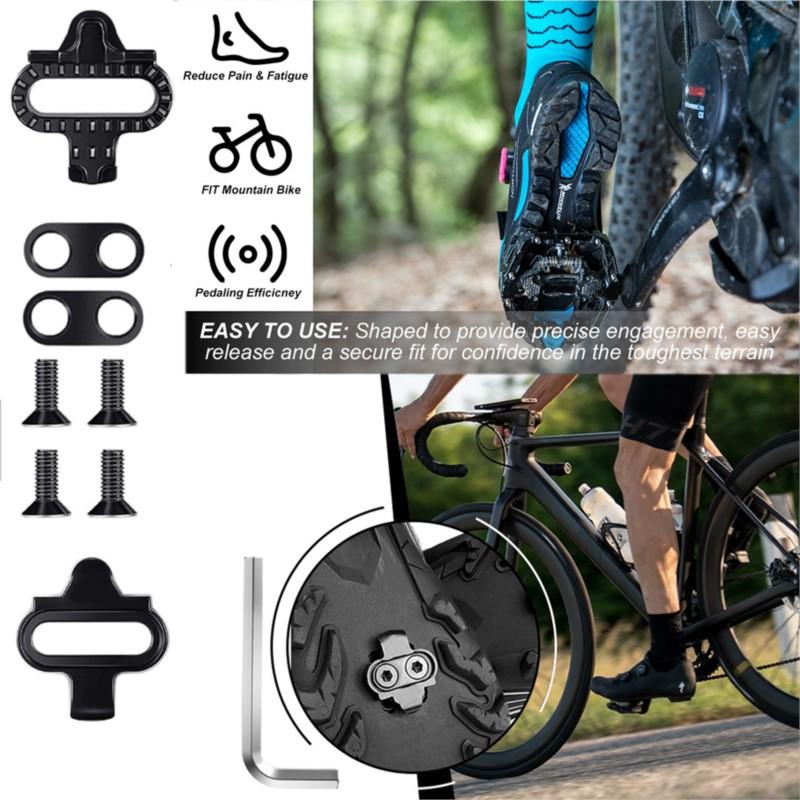 Mountain Bike Shoes Cleats MTB Cleats Multi-Release Spd Pedal Cycling Shoes Clips Set Bicycle Accessories