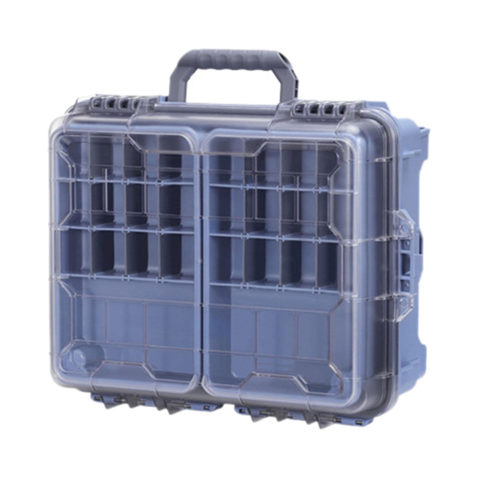 

Fishing Tackle Box for Lures Lines Hooks Sturdy 3 Layers Waterproof Portable Multipurpose Storage Organizer Container Lure Case