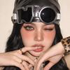 Y2K Millennial style NO Glasses concave and convex shape decorative goggles Stage show personality accessories sunglasses