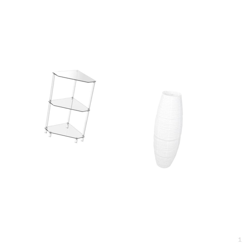 Modern Easy Clean Corner Table And Simple Lampshade Floor Lamp with Paper Light Bulb Cage for