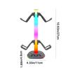 Black RGB Earphone Hanger Dual USB Ports Headphone Bracket Universal Desktop Display Holder  Desk