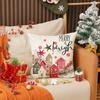 New Christmas Pillow Red Stripe Print Combination Set Pillow Case Indoor Atmosphere Decoration Sofa Cushion