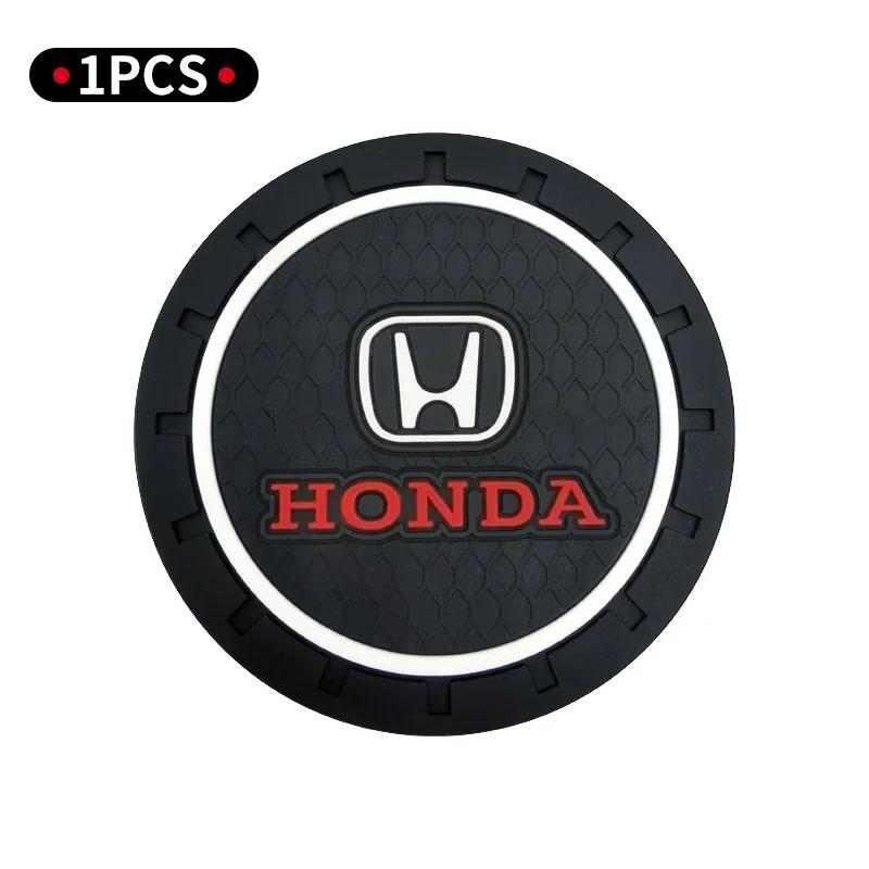

1/2pcs Car Coasters Water Cup Holder Pads Cup Slot Non-Slip Mat Interior Accessories For Honda civic accord cr-v fit crosstour