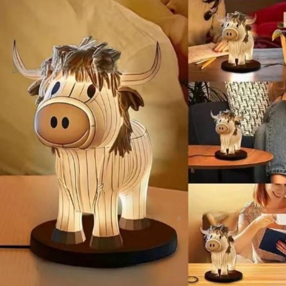 3D Tier Tischlampe Rinderförmige Nachttischlampe Mode Kalb LED Lampe Büro