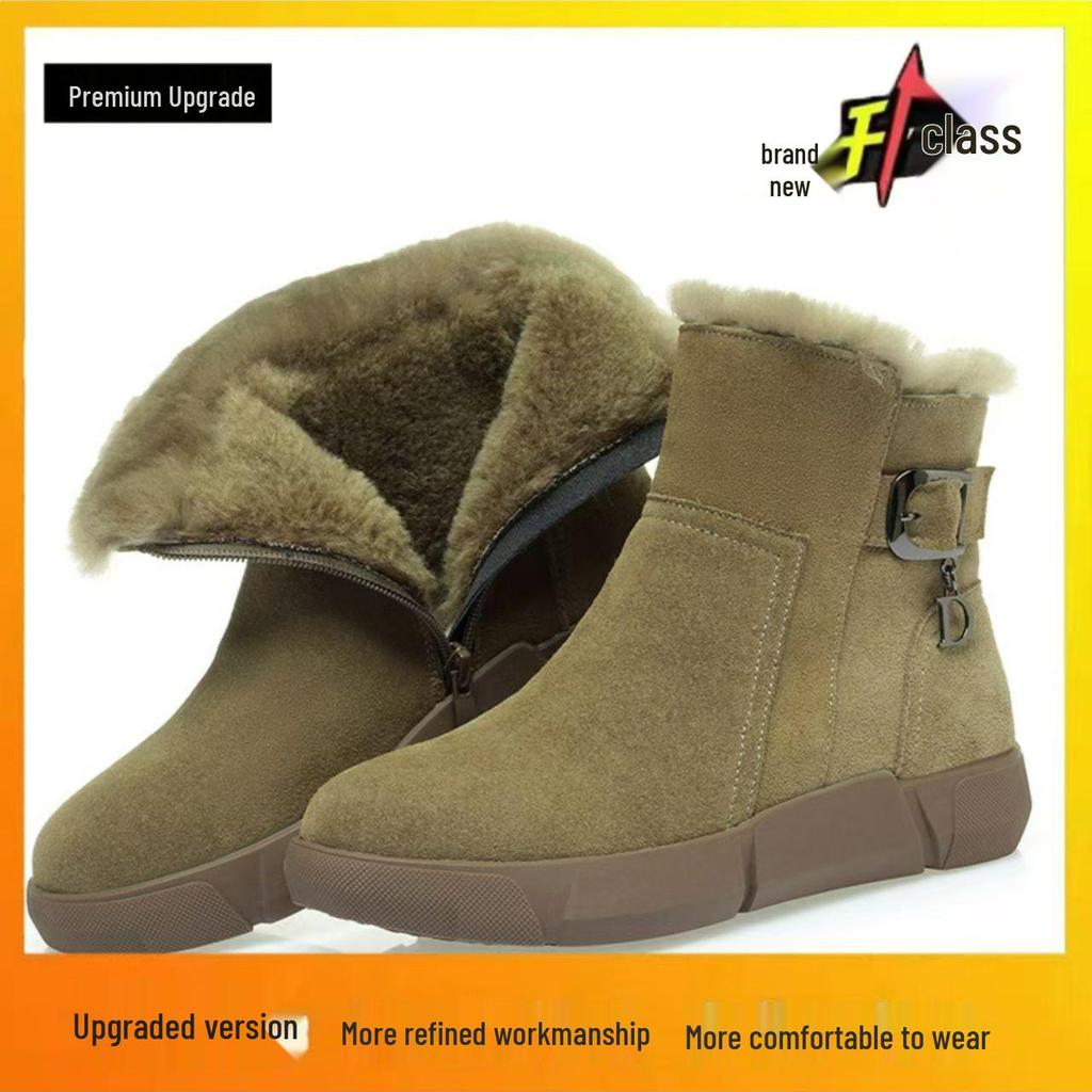 Snow Style Winter Fur Short Boots: Thick, Non-Slip, Warm, Lightweight.